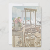 Beach Wedding Retro Arch Kaart (Achterkant)