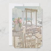 Beach Wedding Retro Arch Vrijgezellenfeest Kaart (Achterkant)