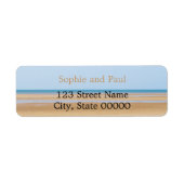 Beach Wedding Return Address Labels (Voorkant)