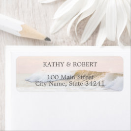 BEACH WEDDING RETURN ADRES ETIKETTERS | OCEAN SUNS ETIKET