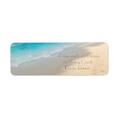 Beach Wedding Return-adreslabels Etiket (Voorkant)