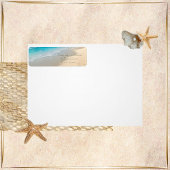 Beach Wedding Return-adreslabels Etiket