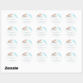 Beach Wedding Ronde Sticker (Vel)