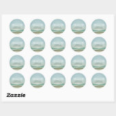 Beach Wedding Ronde Sticker (Vel)