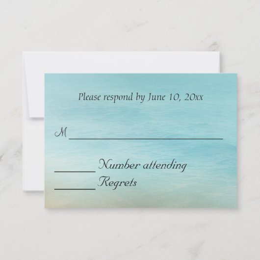 Beach Wedding RSVP (Achterkant)