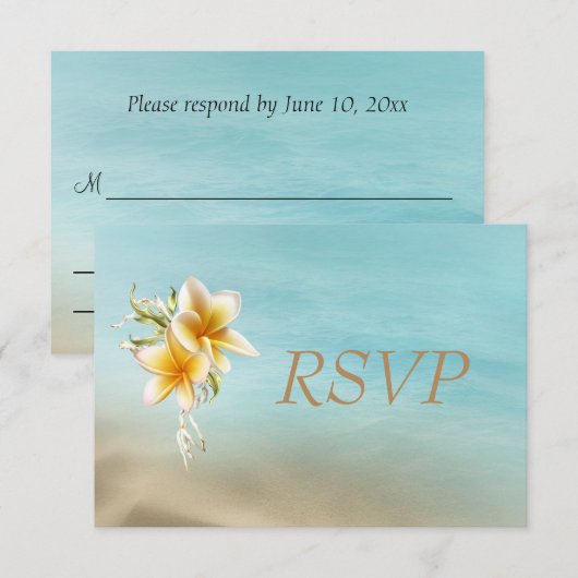 Beach Wedding RSVP (Voorkant / Achterkant)