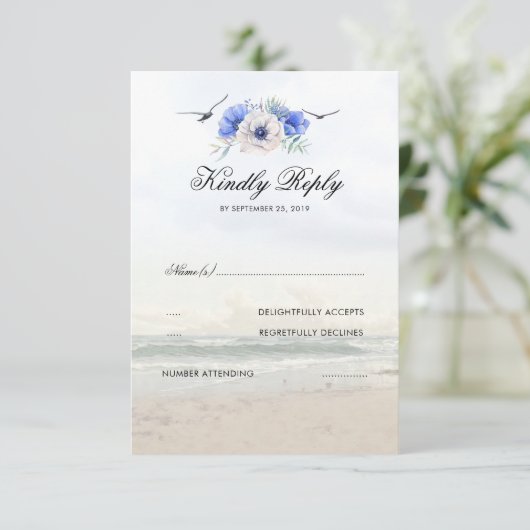 Beach Wedding RSVP (Staand voorkant)