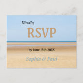 Beach Wedding RSVP Briefkaart (Voorkant)