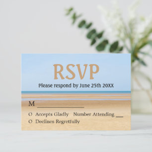 Beach Wedding RSVP-kaart Kaart