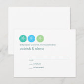 Beach Wedding RSVP-kaart RSVP Kaartje (Voorkant / Achterkant)