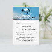 Beach Wedding RSVP-kaart RSVP Kaartje (Staand voorkant)