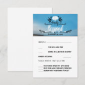 Beach Wedding RSVP-kaart RSVP Kaartje (Voorkant / Achterkant)