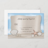Beach Wedding RSVP-kaarten RSVP Kaartje (Voorkant / Achterkant)