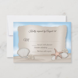 Beach Wedding RSVP-kaarten RSVP Kaartje