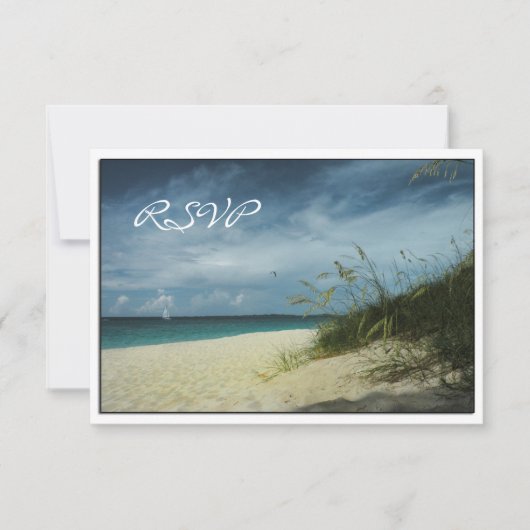 Beach Wedding RSVP-kaarten RSVP Kaartje (Voorkant)