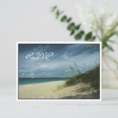 Beach Wedding RSVP-kaarten RSVP Kaartje (Staand voorkant)