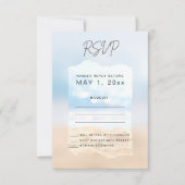 Beach Wedding RSVP-kaarten RSVP Kaartje (Voorkant)