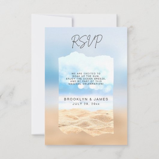 Beach Wedding RSVP-kaarten RSVP Kaartje (Achterkant)