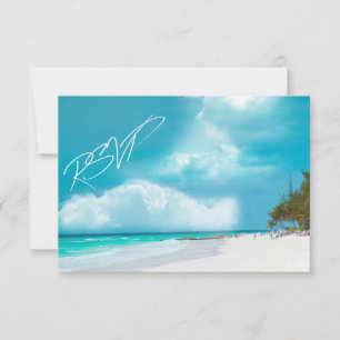 Beach Wedding RSVP Kaartje