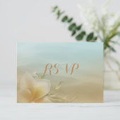Beach Wedding RSVP Kaartje (Staand voorkant)