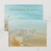 Beach Wedding RSVP Kaartje (Voorkant / Achterkant)