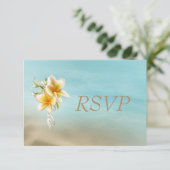 Beach Wedding RSVP Kaartje (Staand voorkant)