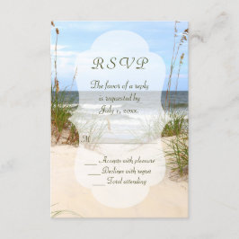 Beach Wedding RSVP Kaartje