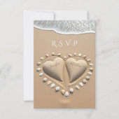 Beach Wedding RSVP-Maaltijden RSVP Kaartje (Voorkant)