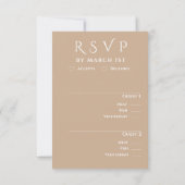 Beach Wedding RSVP-Maaltijden RSVP Kaartje (Achterkant)