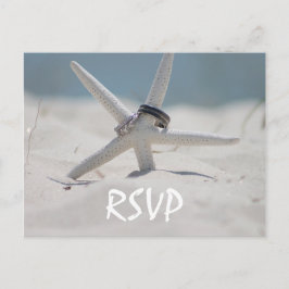 Beach Wedding RSVP met foto Uitnodiging Briefkaart
