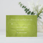 Beach Wedding RSVP Starfish Lime Green Kaartje (Staand voorkant)