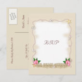 Beach Wedding RSVP Uitnodiging Briefkaart (Voorkant / Achterkant)