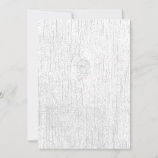 Beach Wedding Rustic Baby's Breath & Starfish Kaart (Achterkant)