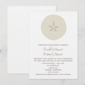 Beach Wedding - Sand Dollar Kaart (Voorkant / Achterkant)