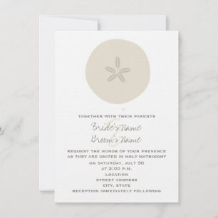Beach Wedding - Sand Dollar Kaart