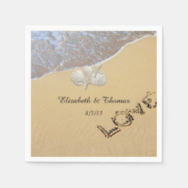 Beach Wedding, Sand Dollar, Starfish Napkins Servetten