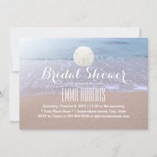 Beach Wedding Sand Dollar Vrijgezellenfeest Kaart