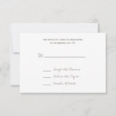 Beach Wedding Sand Dollar Wedding RSVP Kaartje (Achterkant)