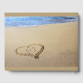 Beach Wedding Sand Heart Initialen Gastenboek (Achterkant)