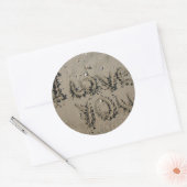 Beach Wedding Sand Ronde Sticker (Envelop)