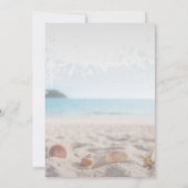 Beach Wedding, Sand, Seashells sparen de Datum Save The Date (Achterkant)