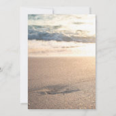 Beach Wedding, Sand, String Lights Seashell Kaart (Achterkant)