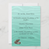 Beach Wedding Sandy Shore Kaart (Achterkant)