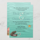 Beach Wedding Sandy Shore Kaart (Voorkant / Achterkant)