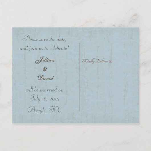 Beach Wedding Save the Date Briefkaart (Achterkant)