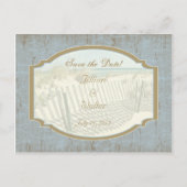 Beach Wedding Save the Date Briefkaart (Voorkant)