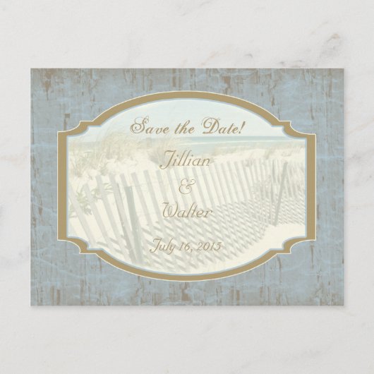 Beach Wedding Save the Date Briefkaart (Voorkant)
