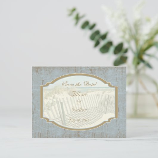 Beach Wedding Save the Date Briefkaart (Staand voorkant)