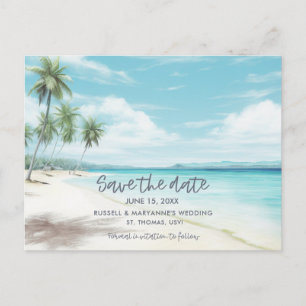 Beach Wedding Save the Date Briefkaart