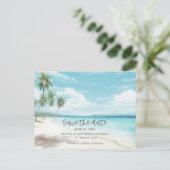 Beach Wedding Save the Date Briefkaart (Staand voorkant)